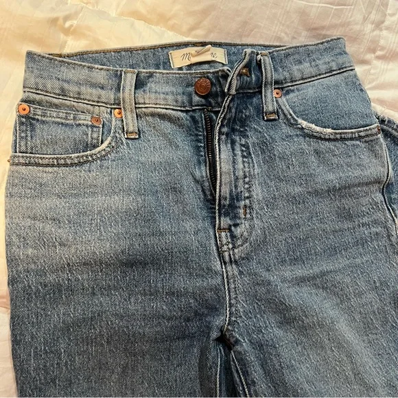 Madewell Classic Straight Denim Jeans in Fawn Wash Size 23 - Picture 6 of 7